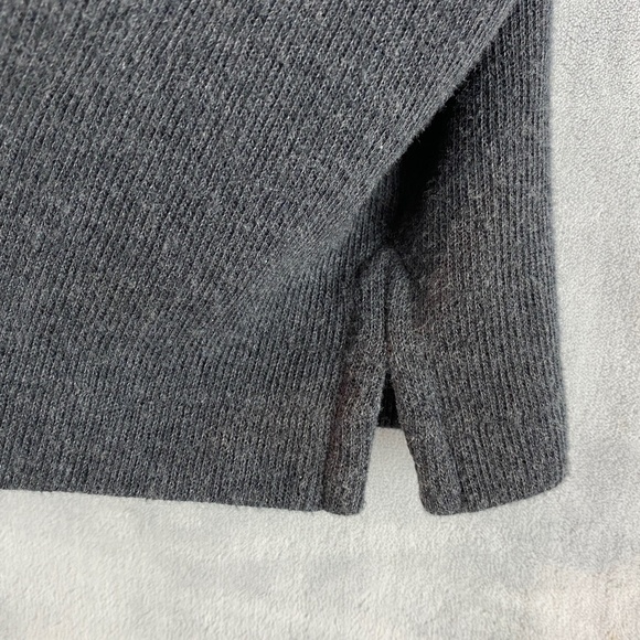 Charles River Quarter Zip Pull Over Sz Medium Grey / Gray Cotton Knit - Picture 7 of 11